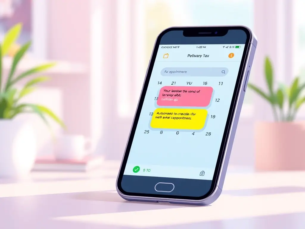 An image of a calendar integrated with financial software, representing automated scheduling for tax appointments.