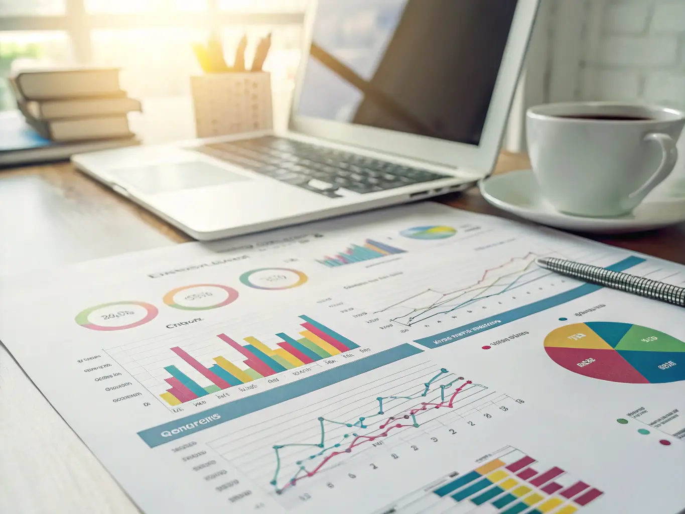 A clean and organized spreadsheet representing a bookkeeping template for small businesses.